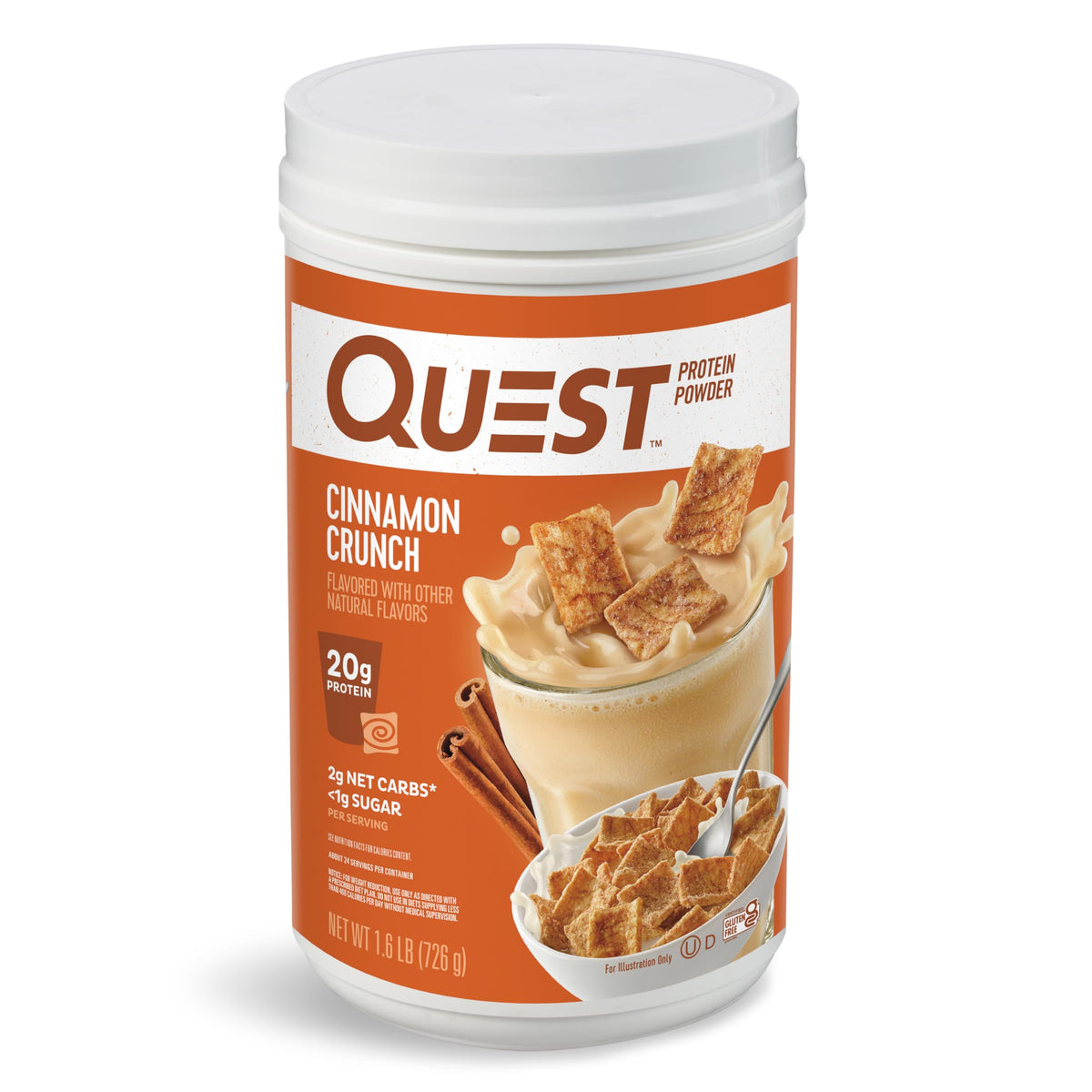 Quest Nutrition Vanilla Milkshake Protein Powder, 24g of Protein, 1g of Sugar, Low Carb, Gluten Free, 3 Pound, 43 Servings