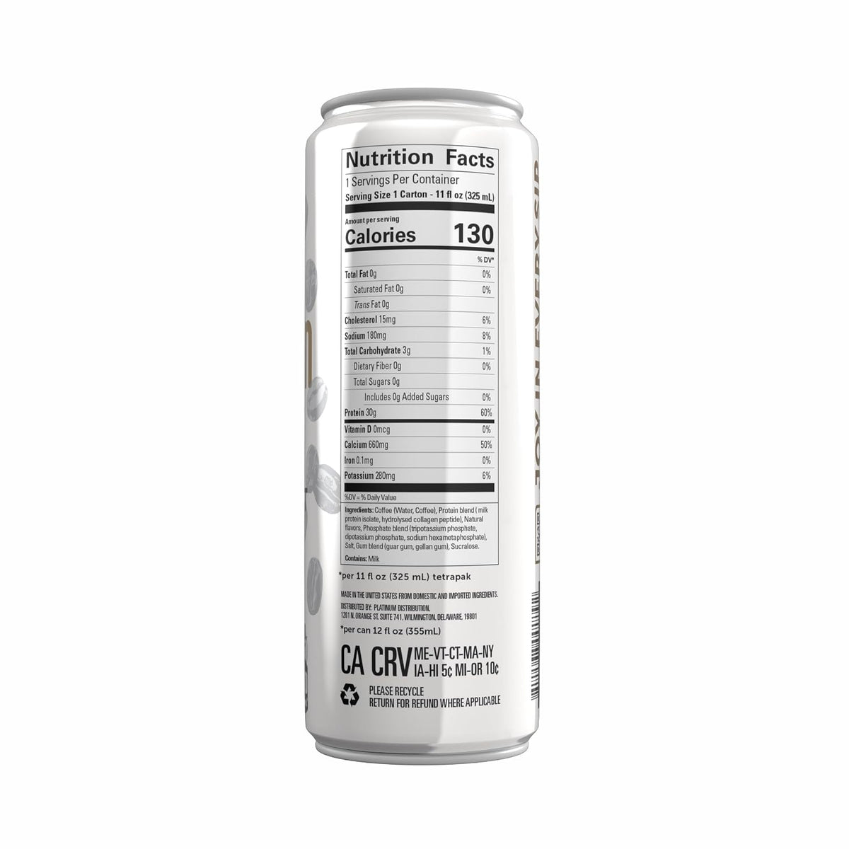 Joyburst Protein Coffee Beverage, Light Roast, 24 x 325mL