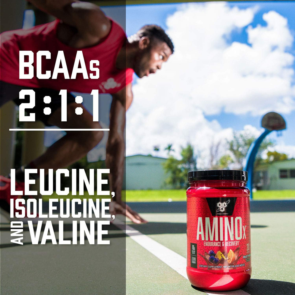 BSN Amino X BCAAs Recovery Powder, Caffeine Free, Watermelon, 70 Servings