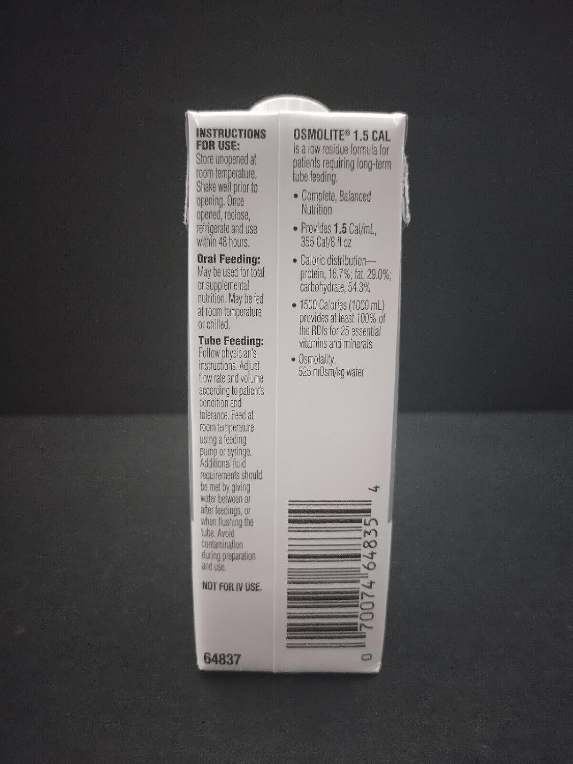 1.5 Cal Unflavored High-Protein, High-Calorie Nutrition 8 oz Cans - Case of 24 (Model 57469)