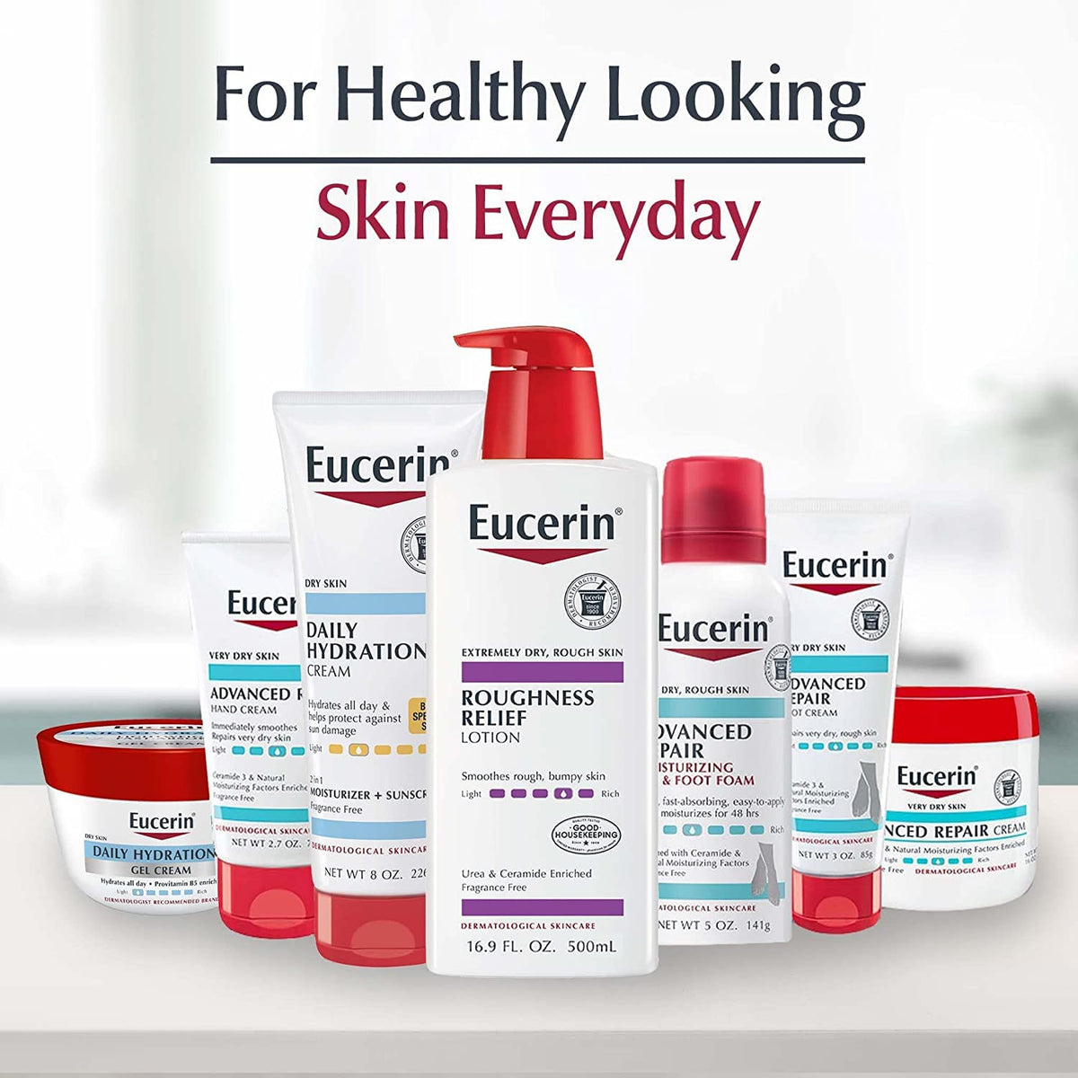 Eucerin Lotion Roughness Smoothing Dry Skin 16.9 Ounce (Pack of 3)