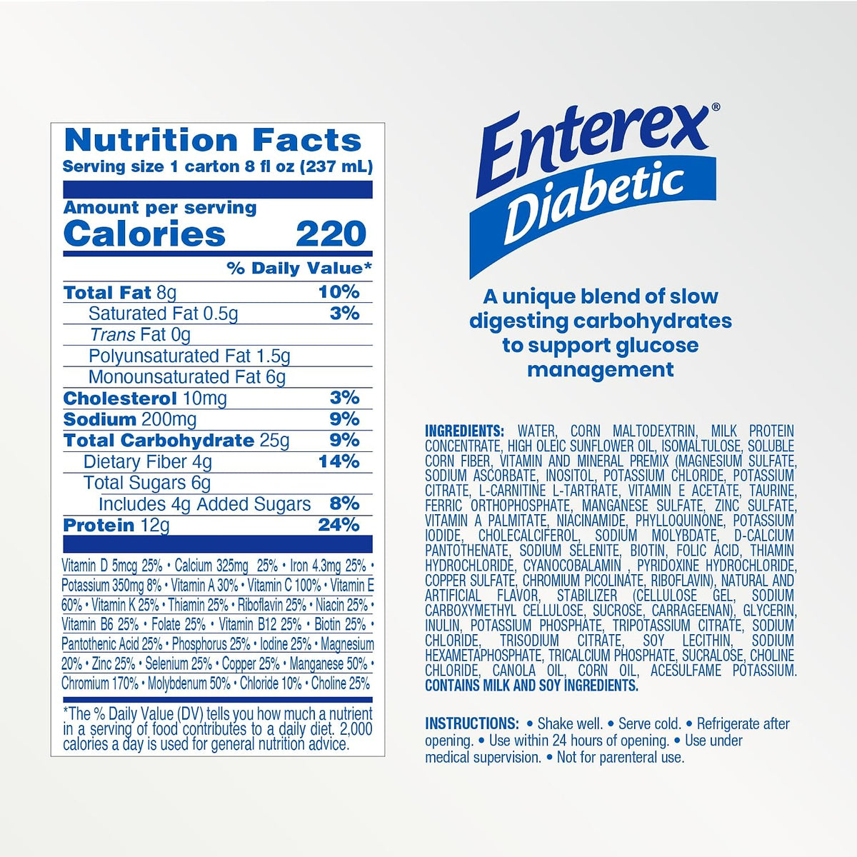 Nutritional Shake, Vanilla, 8 fl oz Carton, 24 Count