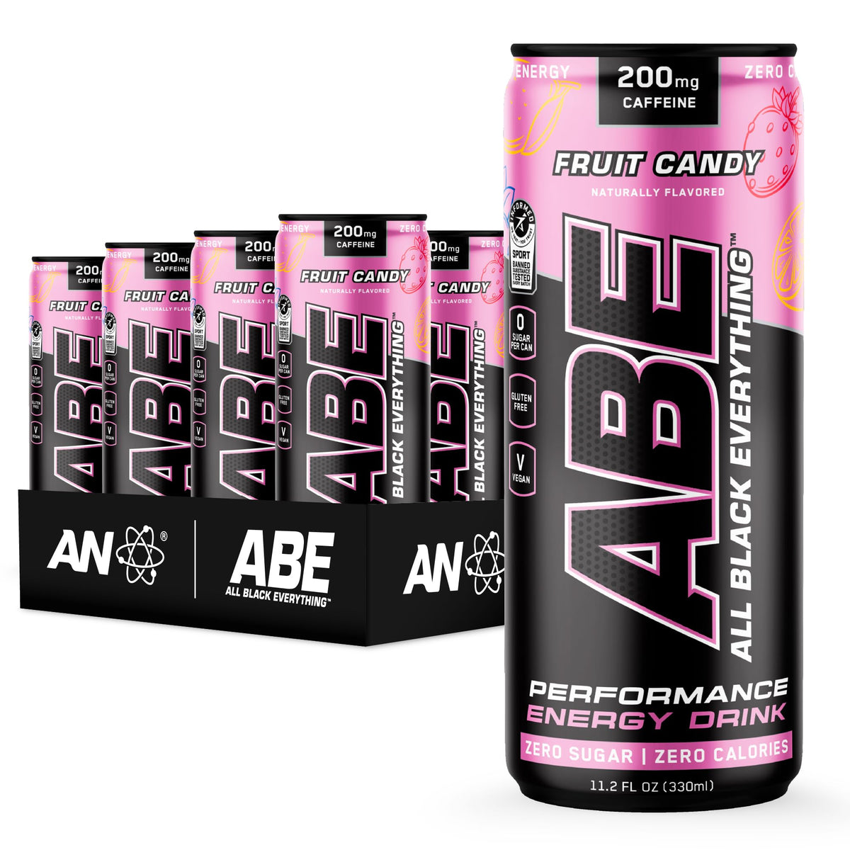 All Black Everything Performance Energy Drink | Zero Calories, Sugar Free | 200mg Caffeine | Beta Alanine & Citrulline | Pre-Workout Sport Drink for Men & Women | Cherry Millions | 12 Pack
