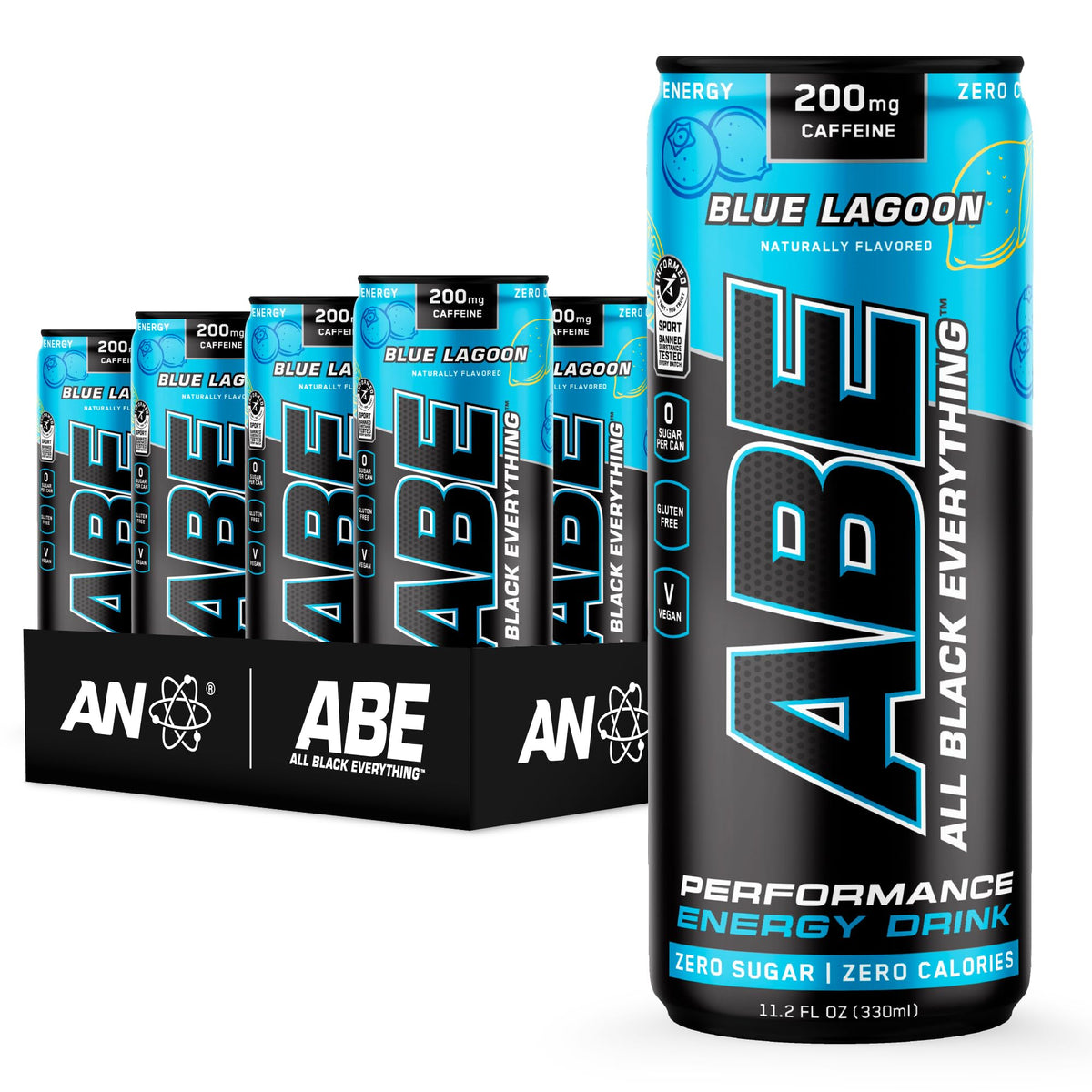 All Black Everything Performance Energy Drink | Zero Calories, Sugar Free | 200mg Caffeine | Beta Alanine & Citrulline | Pre-Workout Sport Drink for Men & Women | Cherry Millions | 12 Pack