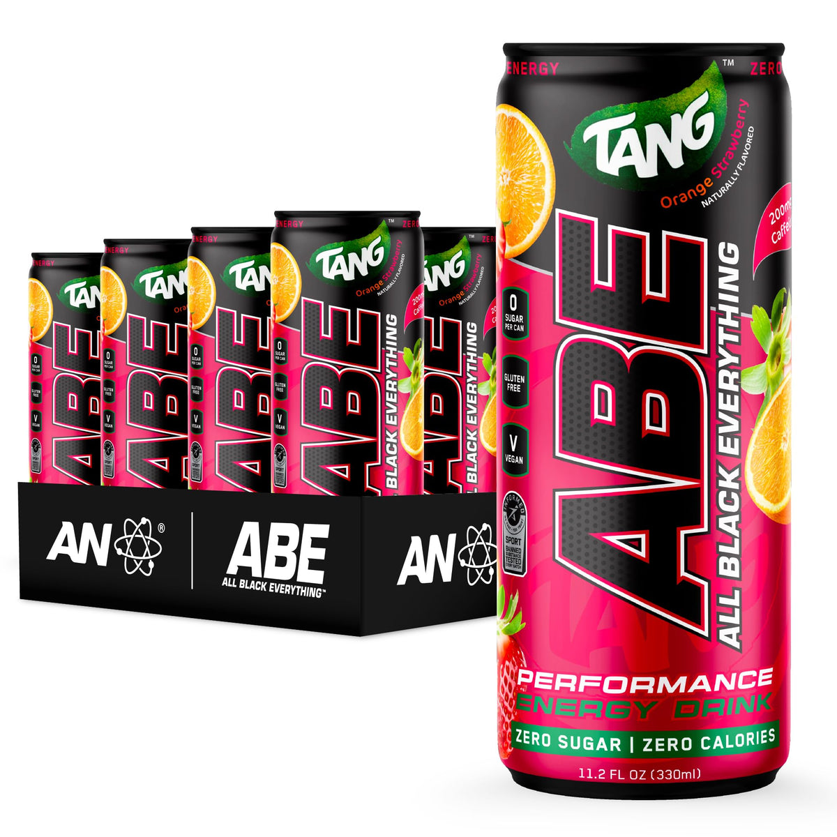 All Black Everything Performance Energy Drink | Zero Calories, Sugar Free | 200mg Caffeine | Beta Alanine & Citrulline | Pre-Workout Sport Drink for Men & Women | Cherry Millions | 12 Pack