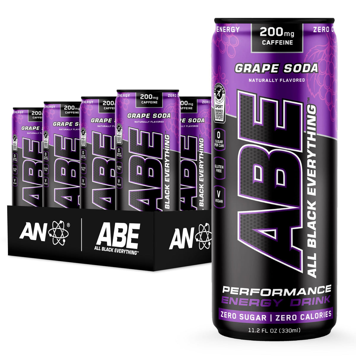 All Black Everything Performance Energy Drink | Zero Calories, Sugar Free | 200mg Caffeine | Beta Alanine & Citrulline | Pre-Workout Sport Drink for Men & Women | Cherry Millions | 12 Pack
