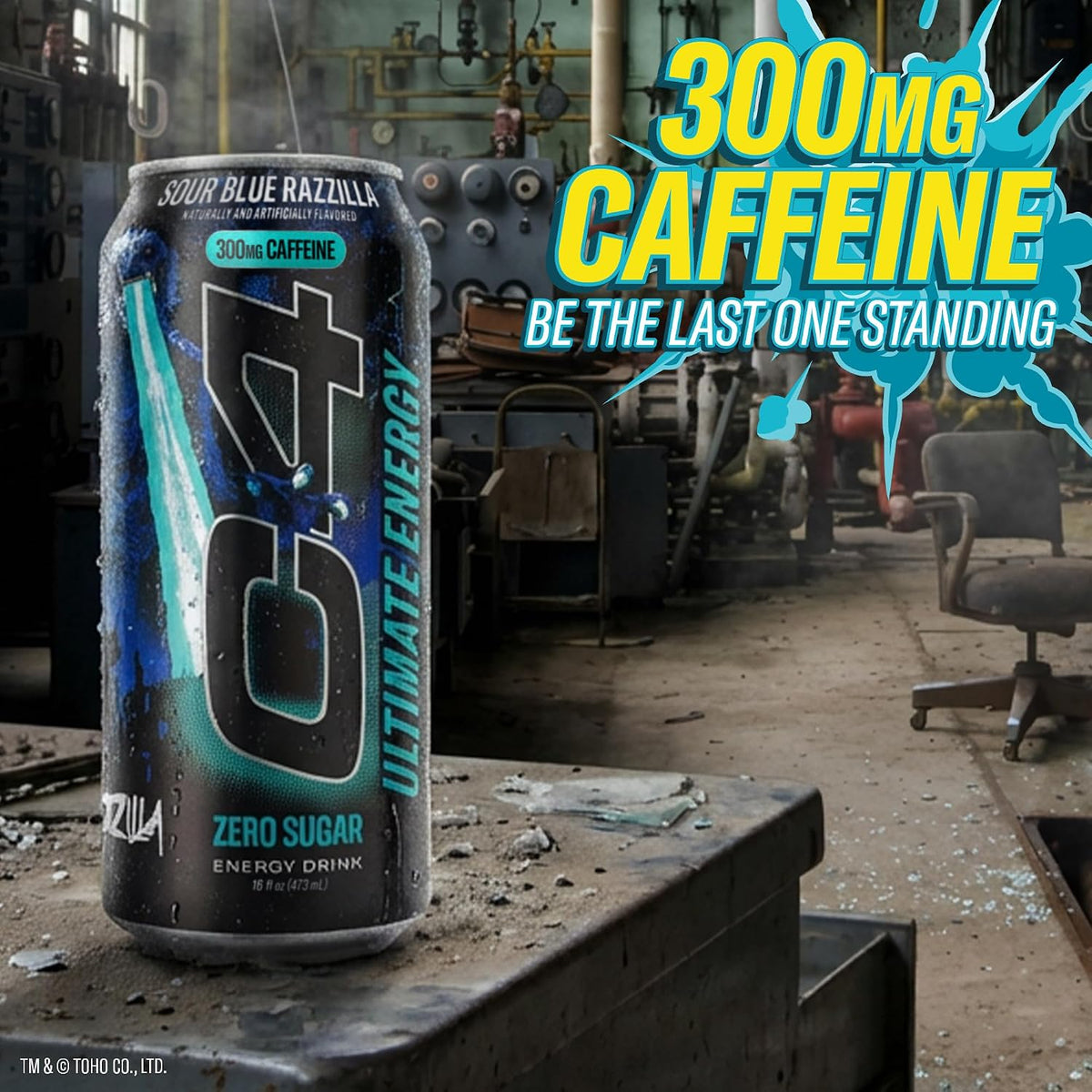 C4 Ultimate Energy Drink, Zero Sugar, Sour Blue Razzilla, 12pk