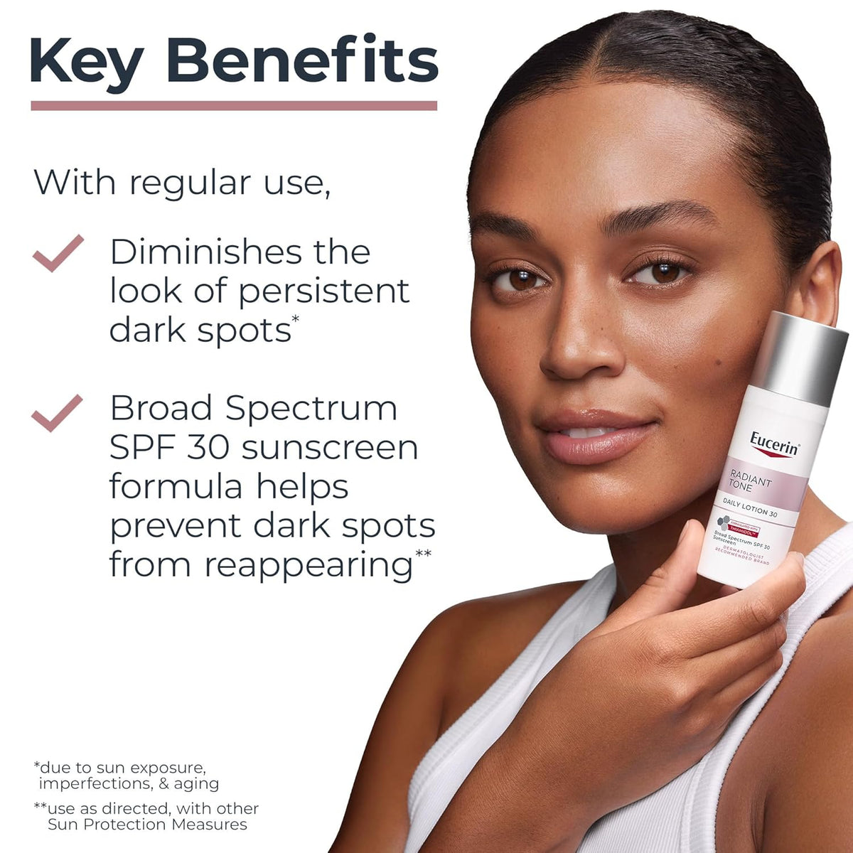 Eucerin Radiant Tone Daily Face Lotion with SPF 30, Dark Spot Corrector with Thiamidol + Eucerin Radiant Tone Eye Cream Dark Circle Corrector, Eye Brightening Cream with Thiamidol and Hyaluronic Acid