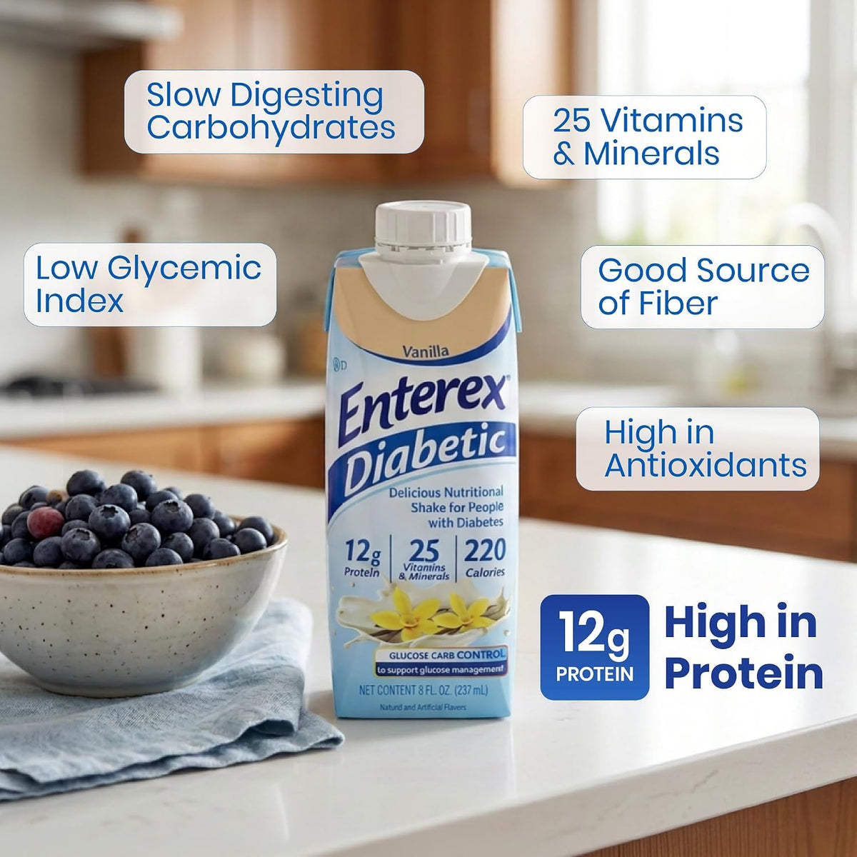 Nutritional Shake, Vanilla, 8 fl oz Carton, 24 Count
